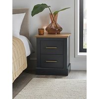 The Very Collection Shenfield 2 Drawer Bedside Chest - Graphite - Fsc&Reg; Certified