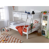 Snuggle Beds Traditional Solid Wood Triple Bunk Bed Single White Bunk Bed