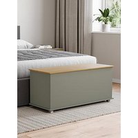 Vida Designs Arlington Storage Ottoman - Grey/Oak
