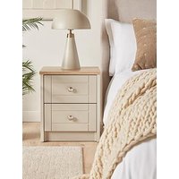One Call Alderley Ready Assembled 2-Drawer Bedside Cabinet