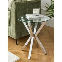 Very Home Chopstick Glass And Chrome Lamp Table