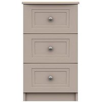 One Call Reid Ready Assembled 3 Drawer Bedside Chest