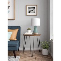 Dorel Home Owen Round Side Table - Walnut Effect
