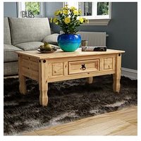 Vida Designs Corona Solid Pine 1 Drawer Coffee Table