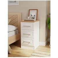 Swift Regent Ready Assembled 3 Drawer Bedside Chest - Fsc&Reg; Certified
