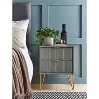 Swift Cube Ready Assembled 2 Drawer Bedside Chest - Fsc&Reg; Certified