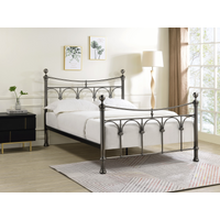Limelight Gamma Super King Antique Nickel Metal Bed