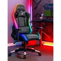 X Rocker Agility Junior Pc Office Gaming Chair With App Controlled Led Lights - Black
