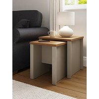 Gfw Lancaster Nest Of Tables - Grey/Oak