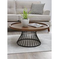 Very Home Odem Round Coffee Table - Black/Walnut