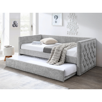 Snuggle Beds Casa Daybed with Trundle Grey Silver Bed Frame