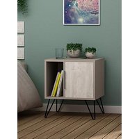 Decortie Glynn Bedside Table - Mocha/Antique White