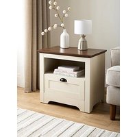 The Very Collection New Devon Lamp Table - Ivory/Walnut - Fsc Certified