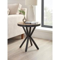 The Very Collection Oslo Round Side Table - Oak/Black - Fsc&Reg; Certified