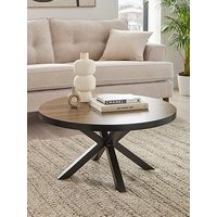 The Very Collection Oslo Round Coffee Table - Oak/Black - Fsc&Reg; Certified
