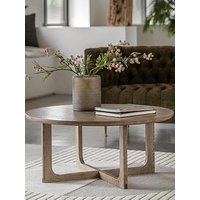 Gallery Direct Craft Round Coffee Table - Smoked Oak