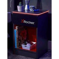 X Rocker Carbon-Tek Side Table With Neo Led Lighting And Wireless Phone Charging