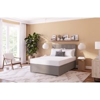 Value Memory Foam Mattress + Premium Divan Bed, Carbon, No Drawer, Double