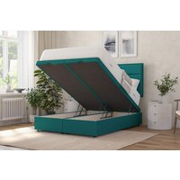 Camellia Traditionally Sprung Mattress + Ottoman Divan Bed, Marine, End Ottoman, Double