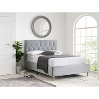 Birlea Loxley Small Double Elm Grey Fabric Bed