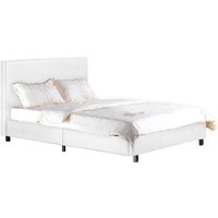 Heartlands Furniture Fusion King Size White Faux Leather Leather Bed