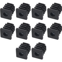 10pcs Square Plastic Pipe Tube Wihtout M6 Hole Plug Pipe Plugs Blanking End Caps Nut Foot Pad Balance Wheel Accessories