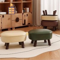 XD Small Stool Household Solid Wood Low Stool Shoe Changing Stool Sturdy And Durable Living Room Coffee Table Sofa Footstool New