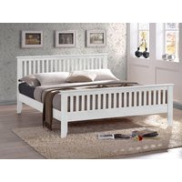 Time Living Turin Single White Wooden Bed