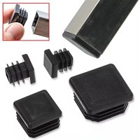 10/20Pcs Square Plastic Inner Plug 13mm to 120mm End Caps Blanking Plug Tube/Box Section Inserts Black