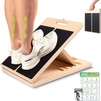 Wooden tensile plate adjustable tilt board lower leg extender with soft silicone pad rehabilitation training standing inclined b