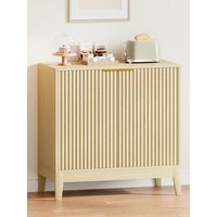 31.5'' Fluted Buffet Cabinet Sideboard with Storage Coffee Bar Credenza Accent Console Cabinets for Kitchen Entryway Dining Room