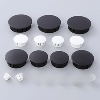 10PCS Snap-on Hole Plug 5mm~50mm Round Plastic Black / White Blanking End Caps Tube Pipe Inserts Plug Bung