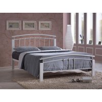 Time Living Tetras Single White Metal Bed
