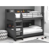 Julian Bowen Domino Bunk Bed Single Anthracite Bunk Bed