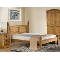 Birlea Corona Low Foot End King Size Antique Wax Wooden Bed