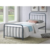 Time Living Miami Single Metal Grey Metal Bed
