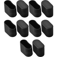 10pcs Rubber Chair Leg Cap Oval Covers Furniture Table Feet Floor Protectors Furniture Cups Home Accessories And Parts