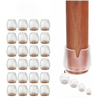 16pcs Silicone Chair Leg Caps Feet Pads Floor Protector Furniture Table Covers for Non-Slip Chair Rubber Feet Cap Bottom