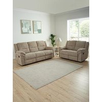 Albion 3 + 2 Seater Fabric Manual Recliner Sofa Set