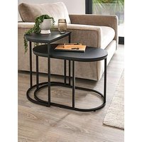 The Very Collection Hava Sofa Side Table Nest - Black - Fsc&Reg; Certified