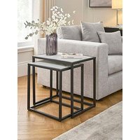 The Very Collection Oran Nest Of Tables - Black/White - Fsc&Reg; Certified